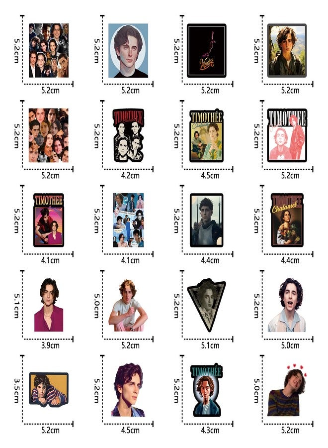 BLCAFEE 127PCS Timothee Chalamet Stickers, Aesthetics Graffiti Waterproof Vinyl Decal for Birthday Party Supplies Decoration Favors for Water Bottles Laptop Suitcase Scrapbooking Choice … - Image 2